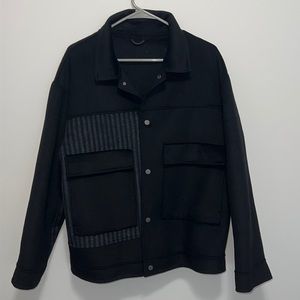 Snap Button Woolen Jacket